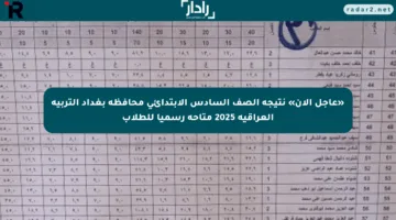 «عاجل الآن» نتيجة الصف السادس الابتدائي محافظة بغداد التربية العراقية 2025 متاحة رسميا للطلاب